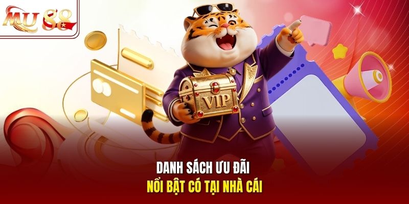 Danh sách ưu đãi nổi bật có tại nhà cái